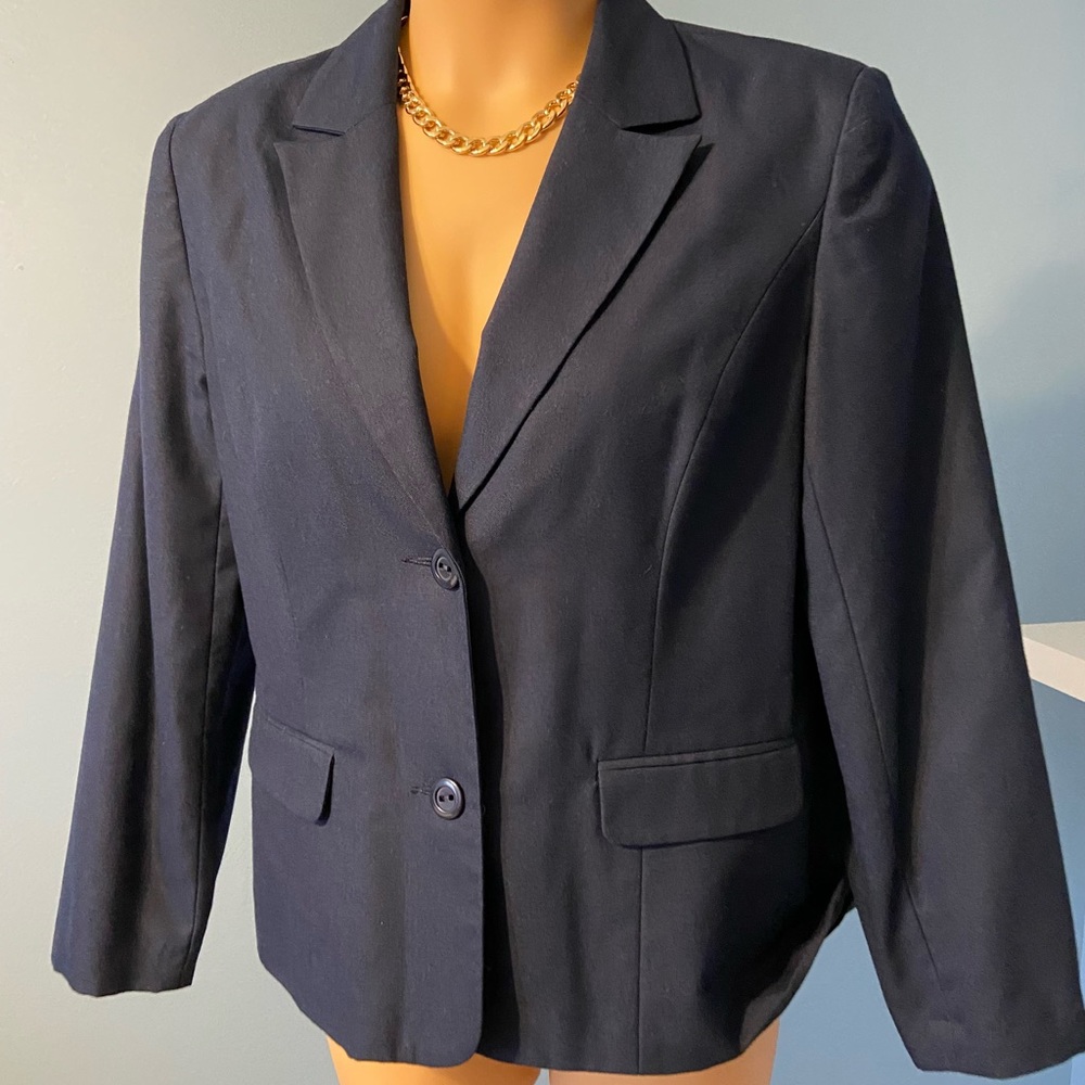 Navy “linen like” blazer